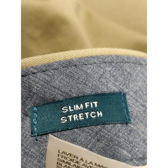 Perry Ellis Mens Pants 32*34 Chino Khaki Resist - Picture 12 of 14